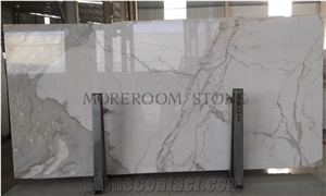 Hot Sale Italian Polished White Color Calacatta Oro Marble