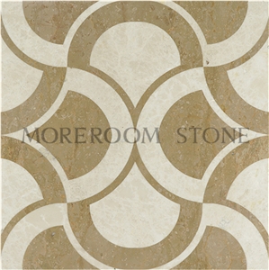 Hot Sale Water Jet Beige Marble for Background Wall Design