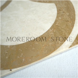 Hot Sale Water Jet Beige Marble for Background Wall Design