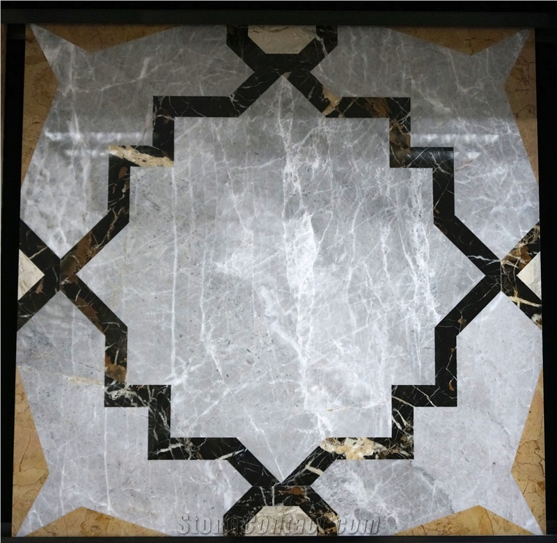 Italian Decorative Waterjet Marble Flooring Design for Hotel