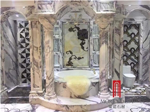 Italy Luxury Bathroom Tiles with Natural Veins Bathroom Design