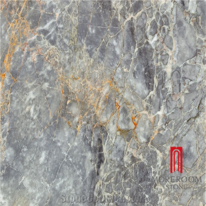 Light Blue Italy Crystal Grey Marble Composite Marble Tile