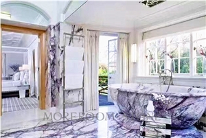 Milas Lilac Marble for Bath Design, Interior Floor and Wall Decoration