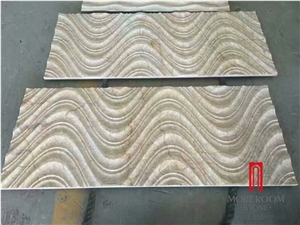 Natural Marble 3d Three-Dimensional Wave Sculpture Background Tile