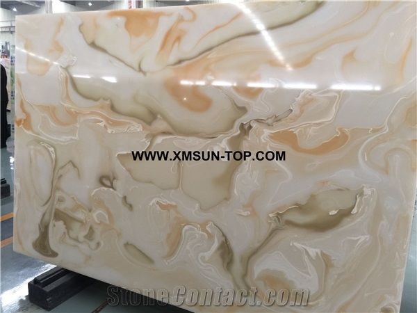 Aritifical Onyx With Flower Patterns Multicolor Artificial