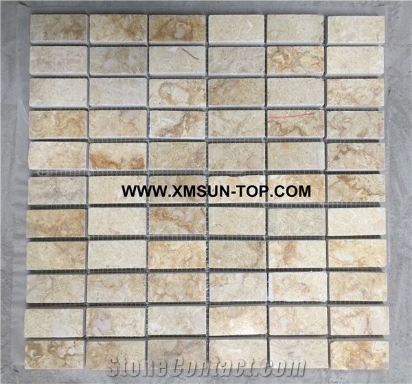 Beige Stone Linear Strips Mosaic Decorative Beige Stone Linear Strips Mosaic Decorative