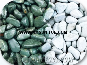 Blue River Stone&Pebbles with Different Size(Machine Cutting)/Blue Pebbles/Round Pebbles/Pebble for Landscaping Decoration/Wall Cladding Pebble/Flooring Paving Pebble