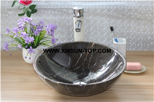 Brown Marble Kitchen Sinks&Basins((420x140x15mm))/Marble Stone Bathroom Sinks&Basin/Round Sinks&Basins/Natural Stone Basins&Sinks/Wash Basins/Home Decoration/Sink&Basin for Hotel