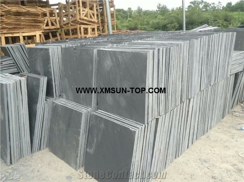 Chinese Light Black Slate Tile&Cut to Size/China Black Slate Floor Tiles/Black Slate Wall Tiles/ Slate Stone Flooring&Floor Covering/Slate Stone Covering/Slate Square Pavers&Panel/Exterior Decoration