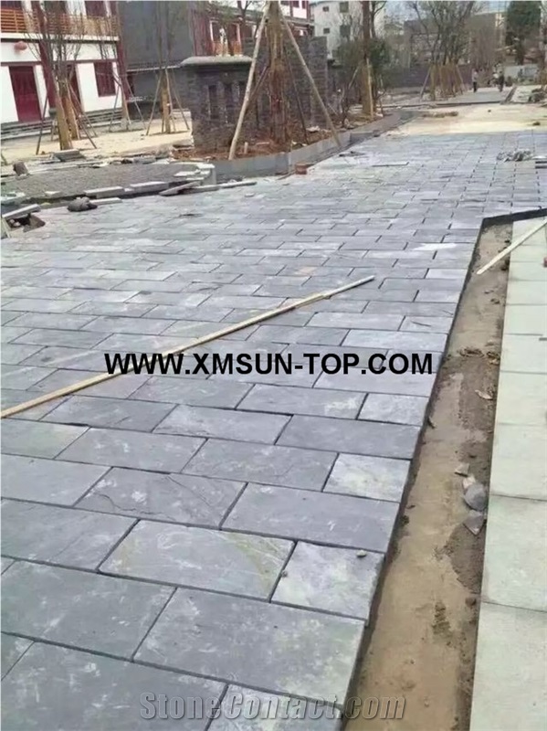 Chinese Light Black Slate Tile&Cut to Size/China Black Slate Floor Tiles/Slate Stone Flooring&Floor Covering/Slate Stone Covering/Slate Rectangle Pavers&Panel/Exterior Decoration