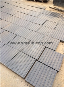 G684 Basalt Tactile Tiles/Black Basalt Tile with Tactile/Blakc Basalt Blind Stone Paver/Black Stone Tactile Tile for Sidewalk/Anti Slip Tile/ Conductive Tile/Fuding Black Pavers/Black Blind Stone