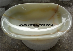 Green Onyx Kitchen Sinks&Basins/Green Onyx Stone Bathroom Sinks&Basin/Ship-Shape Sinks&Basins/Natural Stone Basins&Sinks/Wash Basins/Home Decoration/Onyx Sink&Basin for Hotel