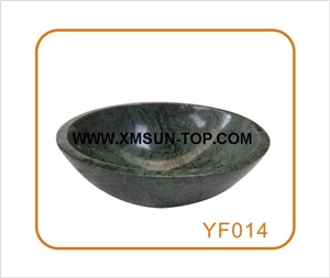 India Green Marble Sinks&Basins(420x140x15mm)/Green Marble Stone Bathroom Sinks&Basin/Round Sinks&Basins/Natural Stone Basins&Sinks/Wash Basins/Home Decoration/Marble Sink&Basin for Hotel