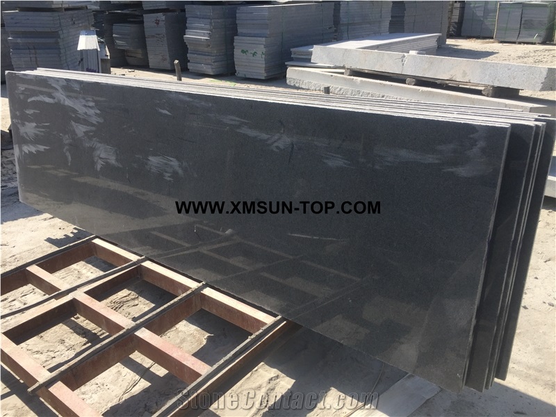 Polished China Impala Granite Slab/Sesame Black Granite Small Slab&Strip/Charcoal Black Granite Stone Panels/Pepperino Dark Granite for Wall Cladding&Flooring/Flake Grey Granite/A Grade
