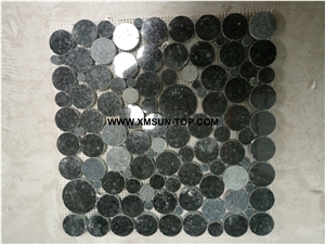 Polished Round Stone Mosaic/Stone Decorative Mosaic/Wall Mosaic/Floor Mosaic/Interior Decoration/Customized Mosaic Tile/Mosaic Tile for Bathroom&Kitchen&Hotel Decoration