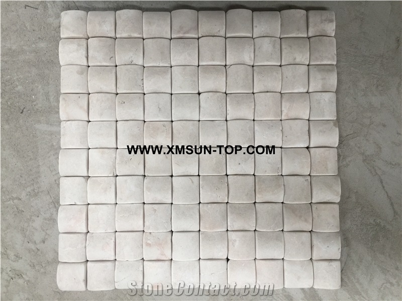 Pure White Small Square Mosaic/Natural Stone Mosaic/Stone Mosaic/Wall Mosaic/Floor Mosaic/Interior Decoration/Customized Mosaic Tile/Mosaic Tile for Bathroom&Kitchen&Hotel Decoration