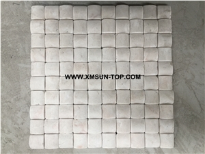 Pure White Small Square Mosaic/Natural Stone Mosaic/Stone Mosaic/Wall Mosaic/Floor Mosaic/Interior Decoration/Customized Mosaic Tile/Mosaic Tile for Bathroom&Kitchen&Hotel Decoration