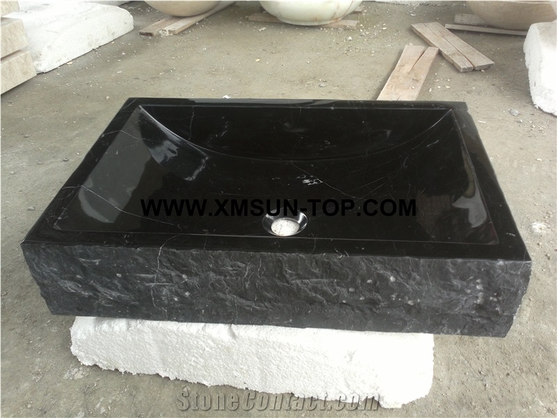 Rectangle Chinese Nero Maquina Marble Sinks&Basins/Black and White Marble Kitchen Sinks/Black Marble Bathroom Sinks/Marble Wash Basin/ Marble Sinks for Hotel&Home Decoration