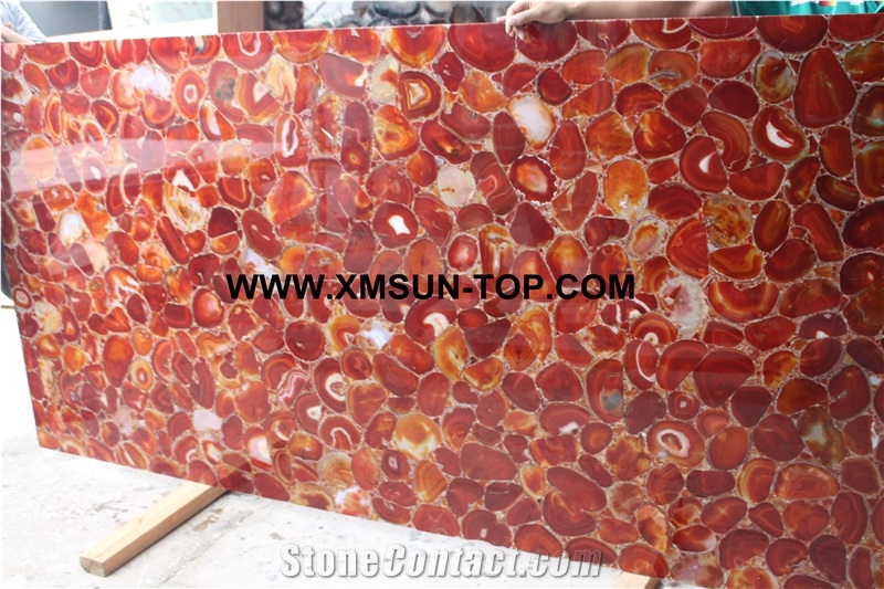 Red Agate Semi-Precious Stone Kitchen Counter Top/Ruby Semi- Precious Stone Kitchen Worktop/Kitchen Tops/Kitchen Bar Tops/Kitchen Desk Tops/Custom Countertop/Semi Precious Kitchen Countertop/Interior