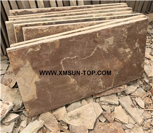 Rusty Slate Tiles(Size:60*30cm)/Rust-Coloured Slate Floor Tiles/Rust Slate Wall Tiles/China Slate Stone for Wall Covering&Wall Cladding/Slate Panels/Slate for Flooring&Floor Covering/Exterior Pavers