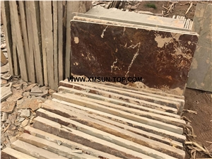 Rusty Slate Tiles(Size:60*30cm)/Rust-Coloured Slate Floor Tiles/Rust Slate Wall Tiles/China Slate Stone for Wall Covering&Wall Cladding/Slate Panels/Slate for Flooring&Floor Covering/Exterior Pavers