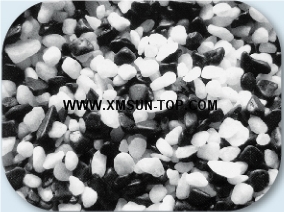 White and Black River Stone&Pebbles with Different Size(Machine Cutting)/White and Black Pebbles/Round Pebbles/Pebble for Landscaping Decoration/Wall Cladding Pebble/Flooring Paving Pebble