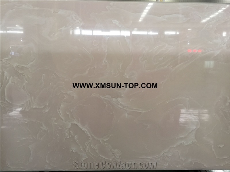 White Artificial Onyx with Patterns/White Artificial Onyx Slab/Artificial Stone Panels/Manmade Stone Slab/Engineered Stone Slabs/Artificial Onyx for Wall Covering& Flooring/Interior Decoration