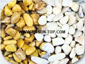 Yellow Pebbles with Different Size(Machine Cutting)/Yellow Pebbles/Round Pebbles/Pebble for Landscaping Decoration/Wall Cladding Pebble/Flooring Paving Pebble