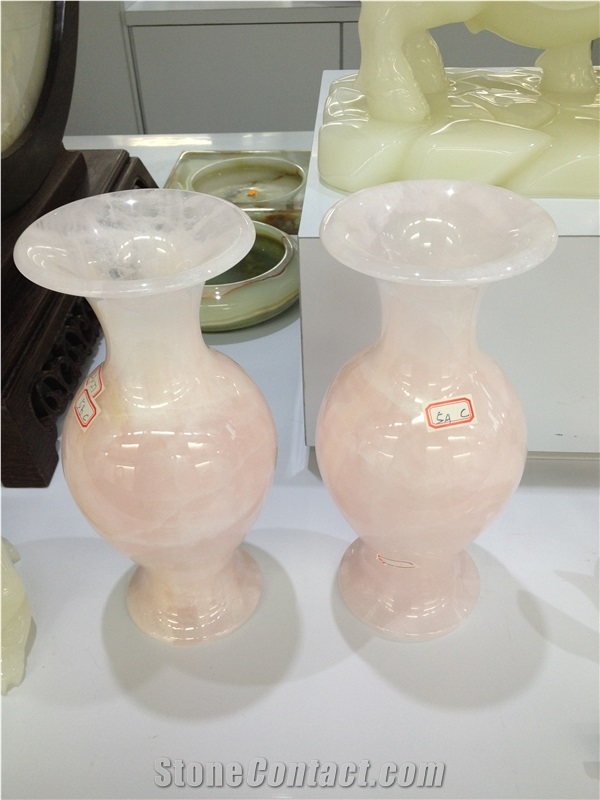 Pink Onyx Flower Vase, Jade Vases,Flower Vases, Home Decorative Vases,Interior & Indoor Decor Vases