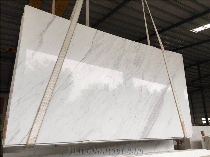 Popular Marble Stone,Ariston Pure White Marble Polished Slabs,Tiles Floor Wall Covering, Skirting, Natural Building Stone for Indoor Interior Decoration, Manufacturer Supply for Hotels, Shopping Mall
