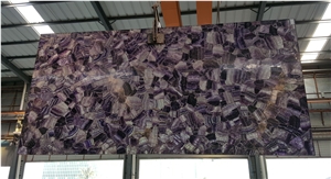 Semi Precious Stone Slabs Tiles/ Fluorite Semi Precious/ Fluorite Gemstone Background Backlit/ Semi Precious Wall Cladding