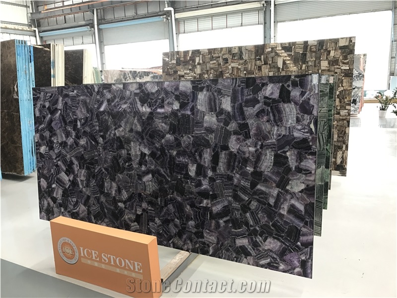 Semi Precious Stone Slabs Tiles/ Fluorite Semi Precious/ Fluorite Gemstone Background Backlit/ Semi Precious Wall Cladding