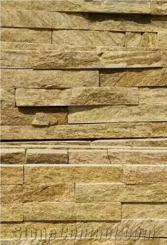 Beige/Yellow Culture Stone,Wall Panels,Wall Cladding,Ledge Stone,Corner Stone,Quartzite Culture Stone,Feature Wall,Split Face Culture Stone