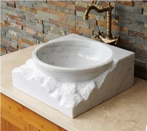 Guangxi White Sinks,Marble Basins,Bathroom Sinks,Wash Basins,Round Sinks,Vessel Sinks,Kitchen Sinks