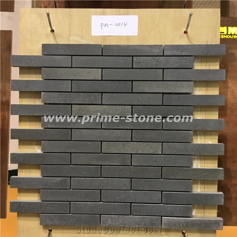 Natural Stone Mosaic, Stone Mosaic for Wall and Floor, Grey Basalt Mosaic for Sale,Floor Paving Mosaic Tiles