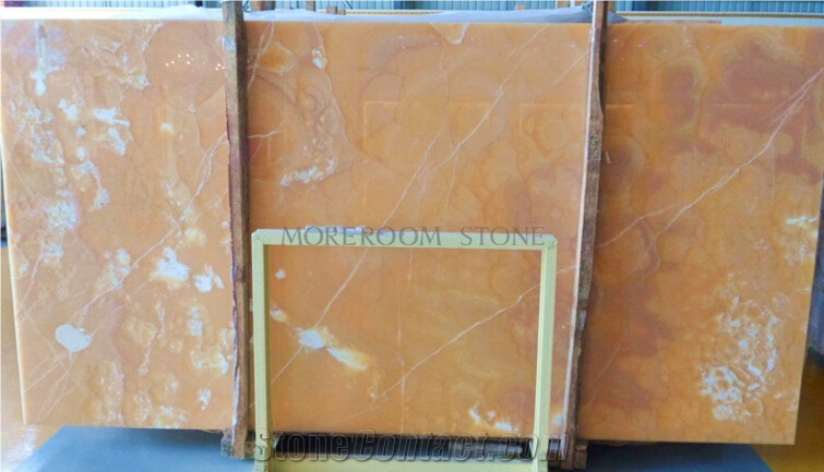 Natural Floor Stone Yellow Honey Onyx Slab and Tile