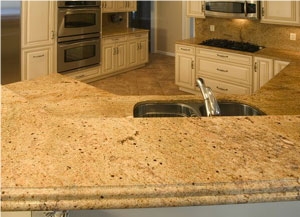 Kashmir Gold Granite Kitchen Countertops