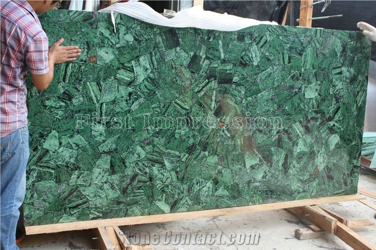 Best Price Green Agate Semiprecious Stone Slabs Tiles/Green Gemstone Tiles/Semi Precious Stone Wall/Wall Covering Building Tiles/Precious Stone Big Slabs