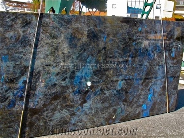 Best Price Lemurian Labradorite Blue Granite Polished Slabs & Tiles/Madagascar Granite with Blue Sparking Spots/Polished Natural Building Stone Flooring/Feature Wall,Interior Paving/Clading/Decoration