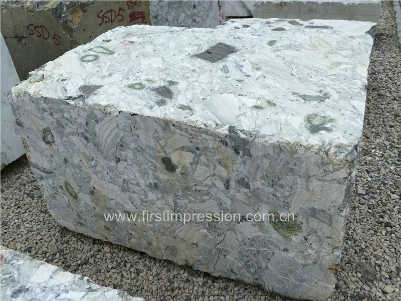 Cheap High Quality & Best Price Ice Connect Marble Blocks/Ice Green Marble Slabs/Green Marble/Tv Background Stone/Chair Decoration Stone/Cold Jade/Primavera Marble