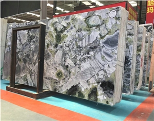 China Green Marble Tiles & Slabs/Ice Connect Marble/White Beauty/Ice Green/China Green Marble/Green Marble Slabs& Tiles/Floor Marble/Wall Marble