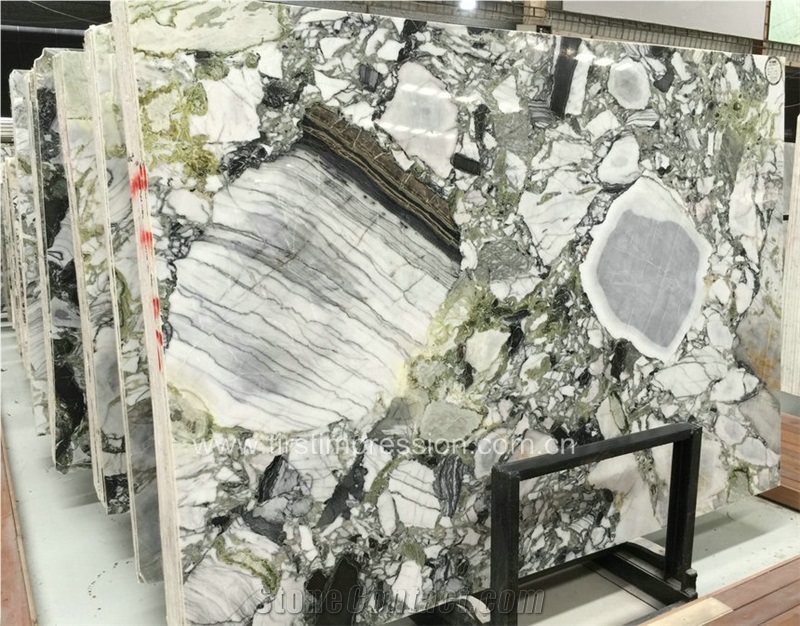 Famous Ice Green Marble Tiles & Slabs/Ice Connect Marble/White Beauty/Ice Green/China Green Marble/Green Marble Slabs& Tiles/Floor Marble/Wall Marble Tiles