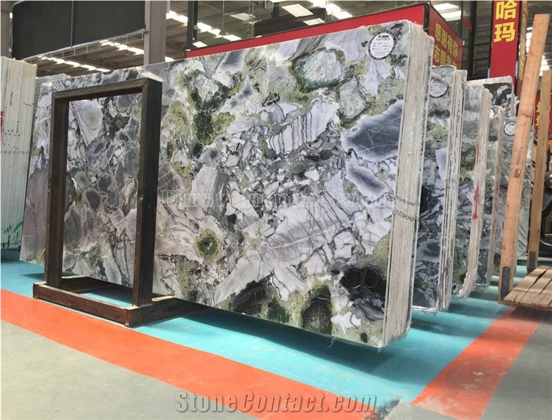 Famous Luxury White Beauty Marble/Green Marble Tiles & Slabs/Ice Connect Marble/Ice Green/China Green Marble/China Green Marble Slabs& Tiles/Floor Marble/Wall Marble