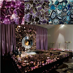 Gemstone for Wall & Floor Covering Tiles/New Polished Semiprecious Stone Big Slab/Cheap Agate Stone Slabs & Tiles/Colorful Agate Transmittance Stone Blackground Wall/Nice Interior Decoration Material