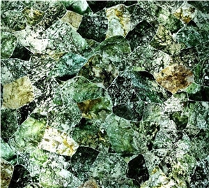 Green Agate Semiprecious Stone Gangsaw Big Slab&Tiles&Customized/Gemstone for Flooring&Wall Covering/Mixed Color Semi Precious Stone Panels/Colorful Stone Flooring/Interior Decoration Material