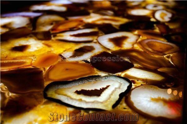 High Quality Agate Stone Slabs/Semi-Precious Stone Interior Flooring/Red Agate Transmittance Stone Blackground Wall/Semi Precious Stone/Interior Decoration/Gemstone Slab for Wall Covering Tile