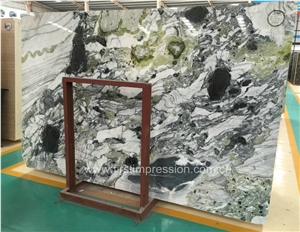 Hot Luxury Green Marble Big Slab/Green Marble Tile & Slab/White Beauty/Ice Connect Marble/Chinese Green /Marble Tiles Cut to Size/Ice Green/White and Green Marble Tiles for Wall & Floor Covering