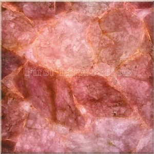 Hot Pink Crystal Semiprecious Stone Slab/Luxury Pink Semi-Precious Stone Slab&Tile&Customized/Semi Precious Stone Tiles for Wall Cladding&Flooring/Semi-Precious Stone Panel/Interior Decoration