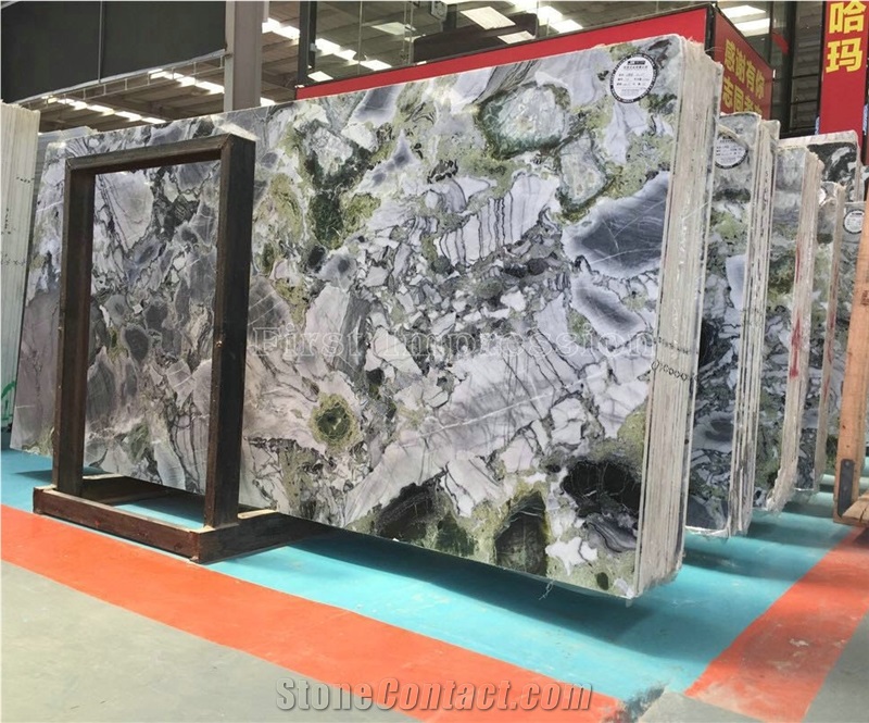 Hot Sale Best Price Ice Green Marble Tiles & Slabs/Ice Connect Marble/White Beauty/Ice Green/China Green Marble/Green Marble Slabs& Tiles/Floor Marble/Wall Marble