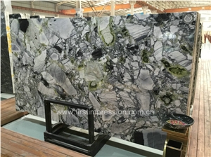 Hot Sale Ice Jade Marble Big Slab/Green Marble Tile & Slab/White Beauty Marble/Ice Connect Marble/Chinese Green /Marble Tiles Cut to Size/Ice Green Marble/White and Green Marble